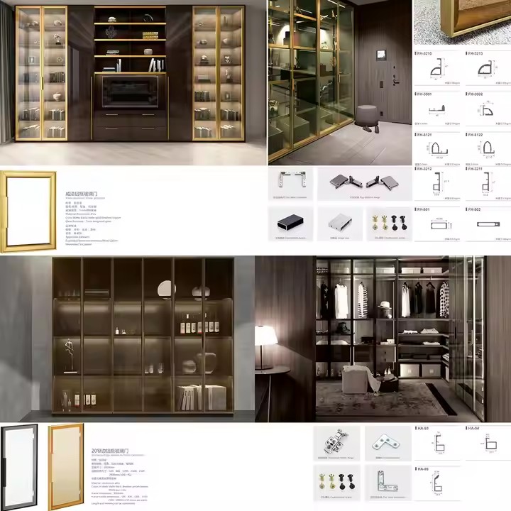 Cabinet using Aluminum Profile with Blasting Anodized Color